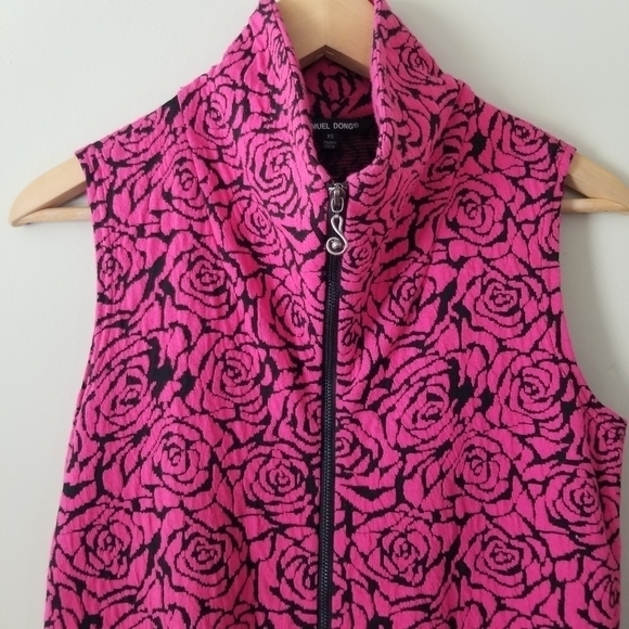 SAMUEL Dong Roses Mockneck Zippered Midi Dress Size XS - Picture 9 of 9